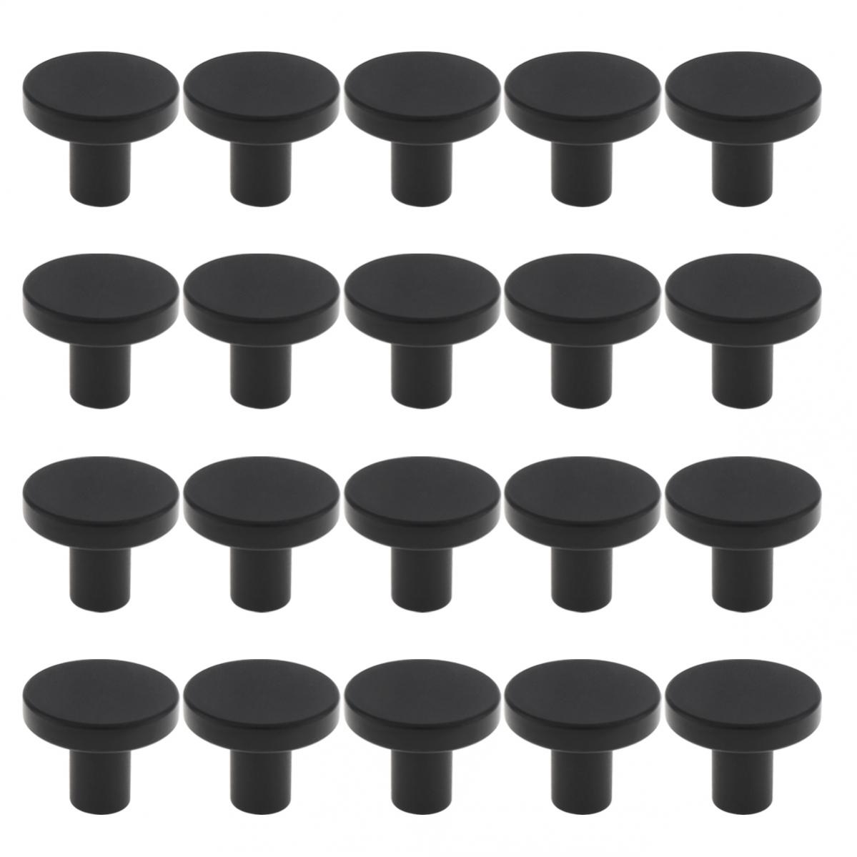 Cabinet Knob Round - Lèvent ronds noirs solides pour armoires