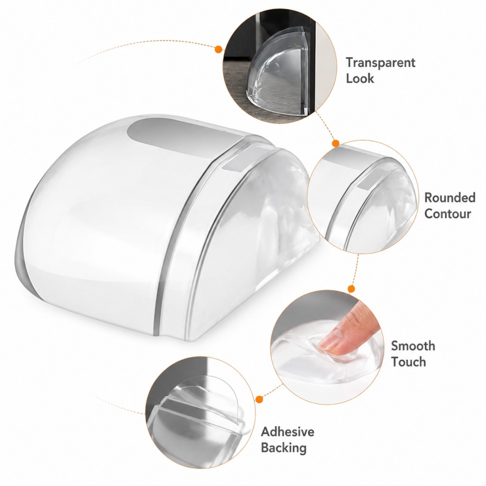 Furniture Hardware Factory - Butée de porte transparente en silicone,