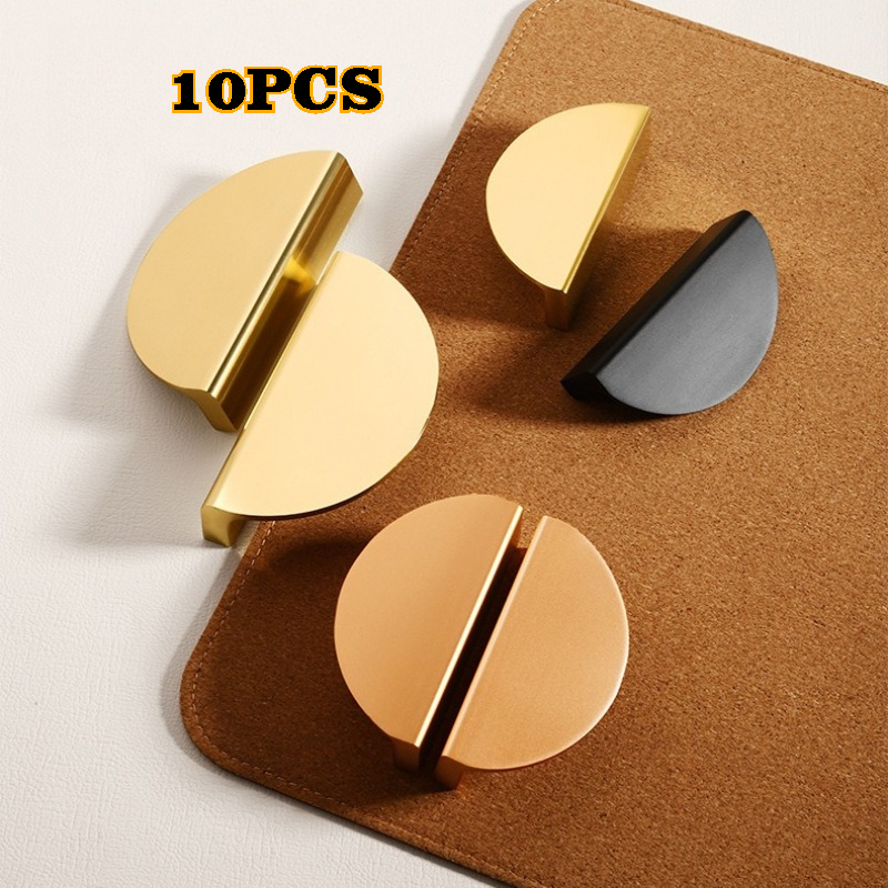 Furniture Hardware Wholesale - 10 pièces Simple demi-cercle noir or