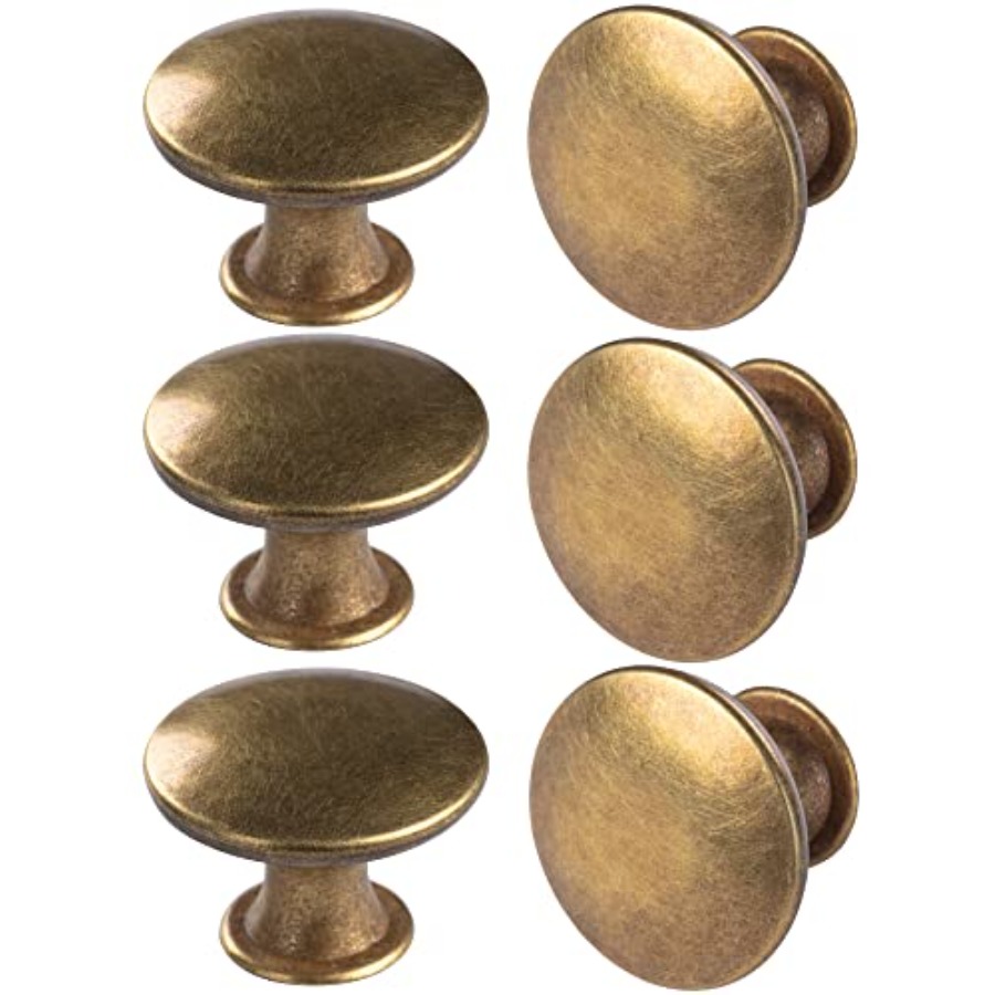 Cabinet Knob Round - Lot de 6 boutons de meuble
