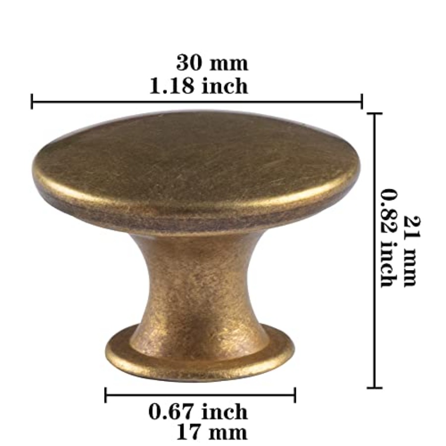 Lot de 6 boutons de meuble ron - Cabinet Knob Round avis et prix
